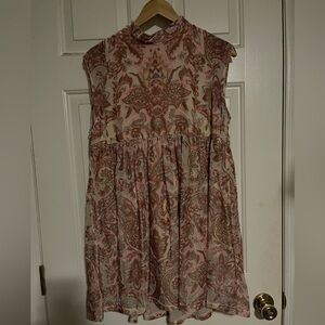 Free People “all the time “ velvet burnout babydoll dress